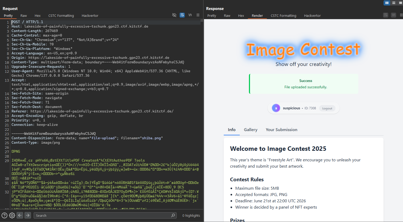Upload a image