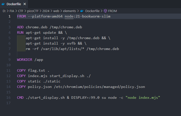 Docker file example