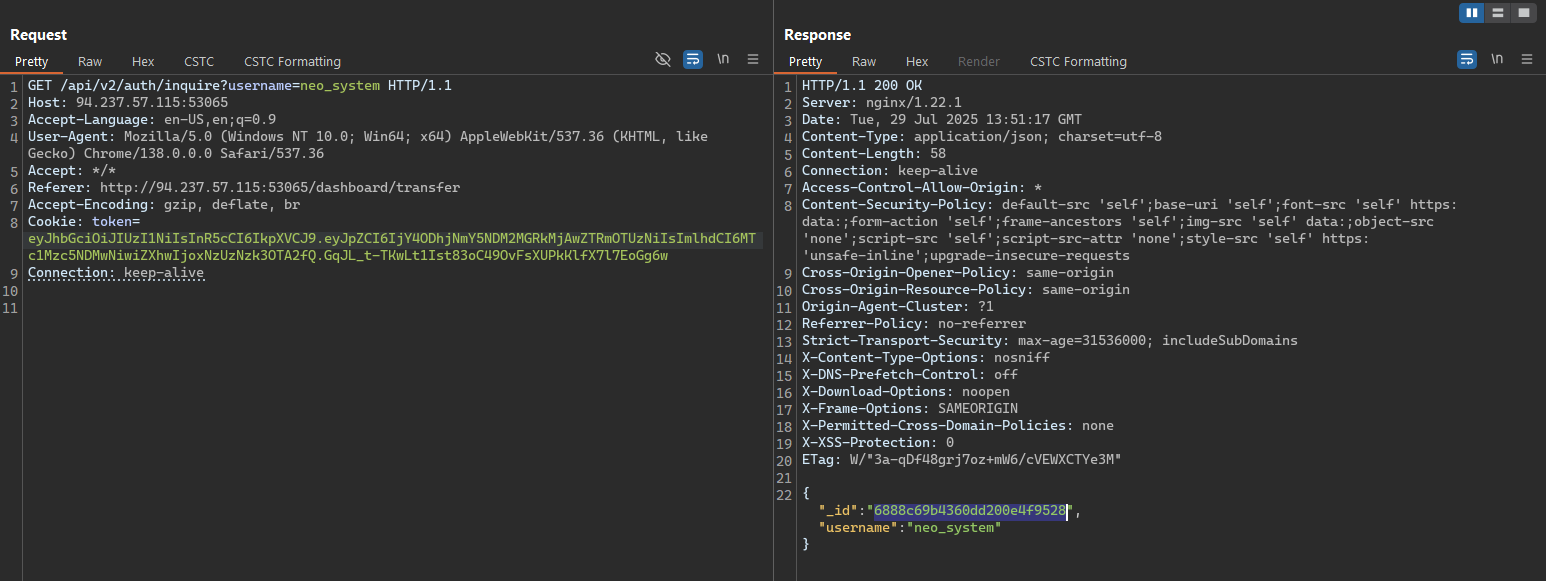 Get neo_system user id