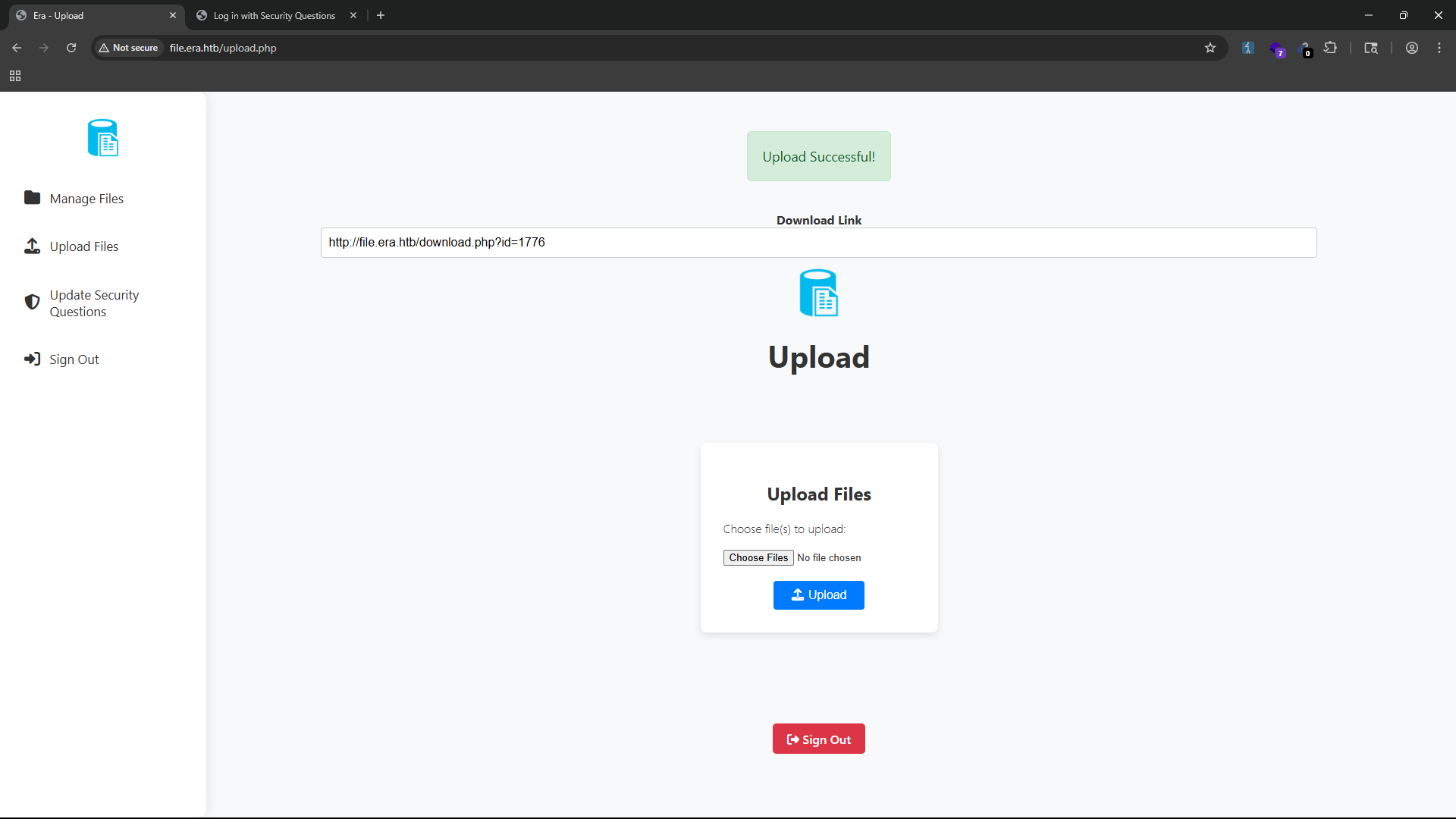 Upload file get id