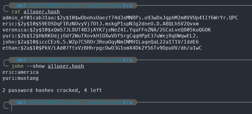 Crack password hash
